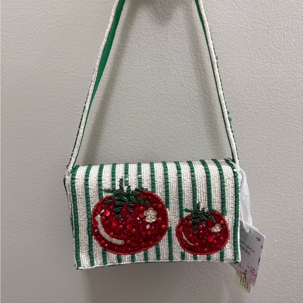 🔥Viral TikTok Hancrafted in India beaded 🍅 Tomato bag
